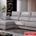 Chaiselongue gris con cabezales reclinables - Imagen 1