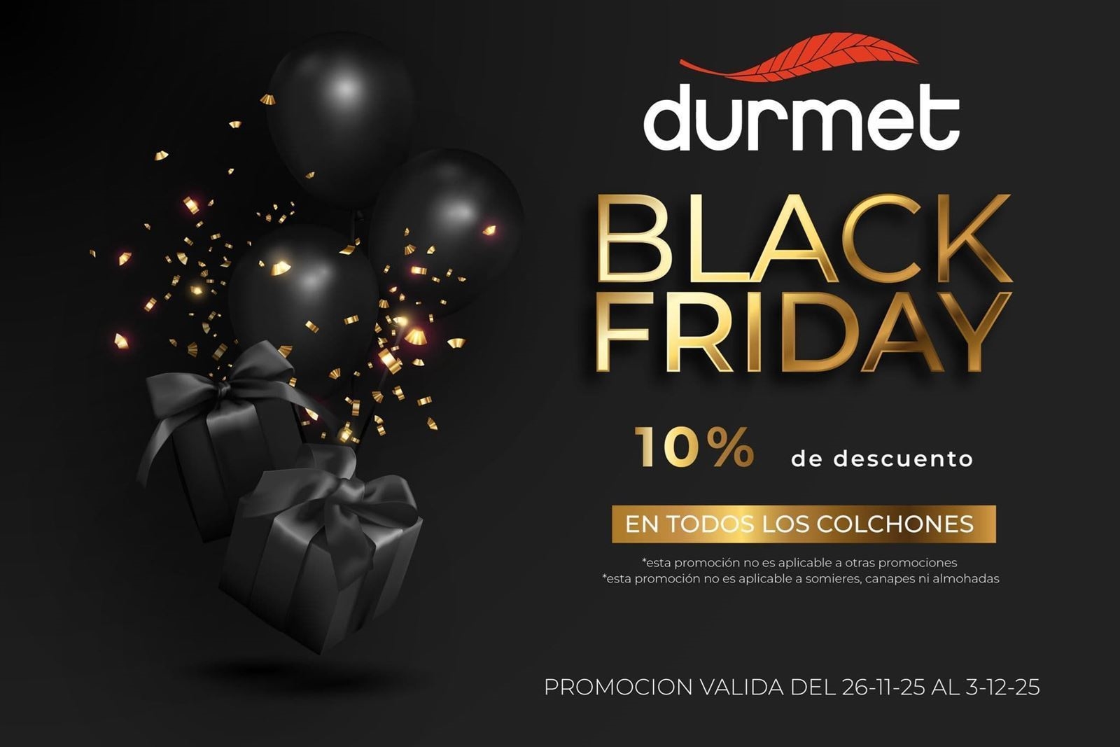 COLCHONES DURMET black friday 2025 (26/11/25-03/12/2025)