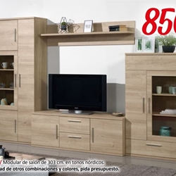 Mueble modular de salón en tonos nórdicos - Imagen 1